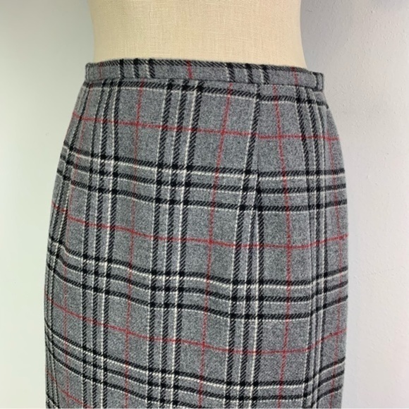 Vintage Wool Plaid Skirt Sag Harbor Petite Size 12 - Picture 2 of 6